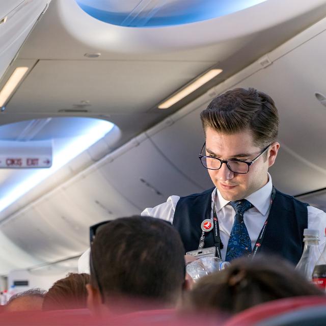 In-flight facilities of Turkish Airlines on the route from London to Tehran